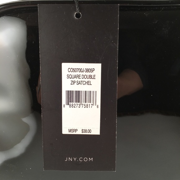 Jones New York Black&Blue Flower Cosmetic Satchel - Picture 5 of 6